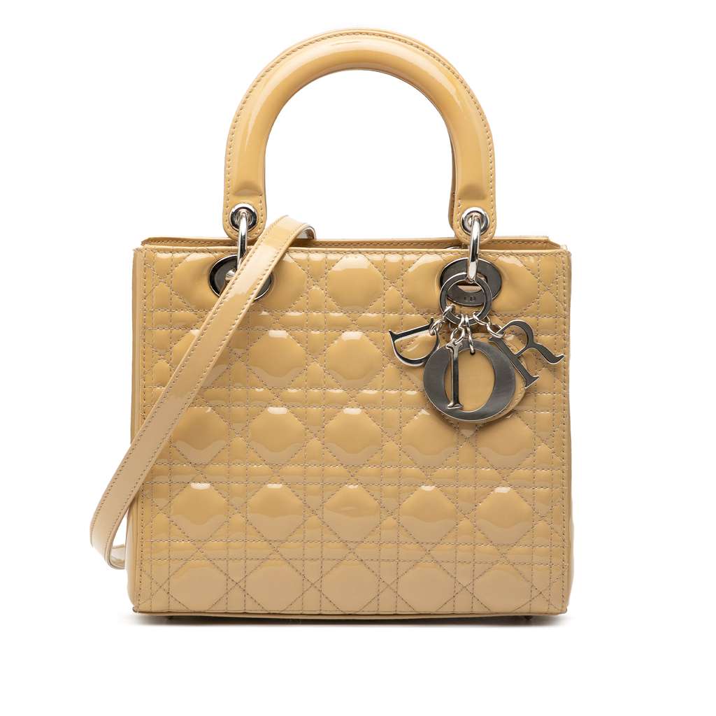Dior Medium Patent Cannage Lady Dior