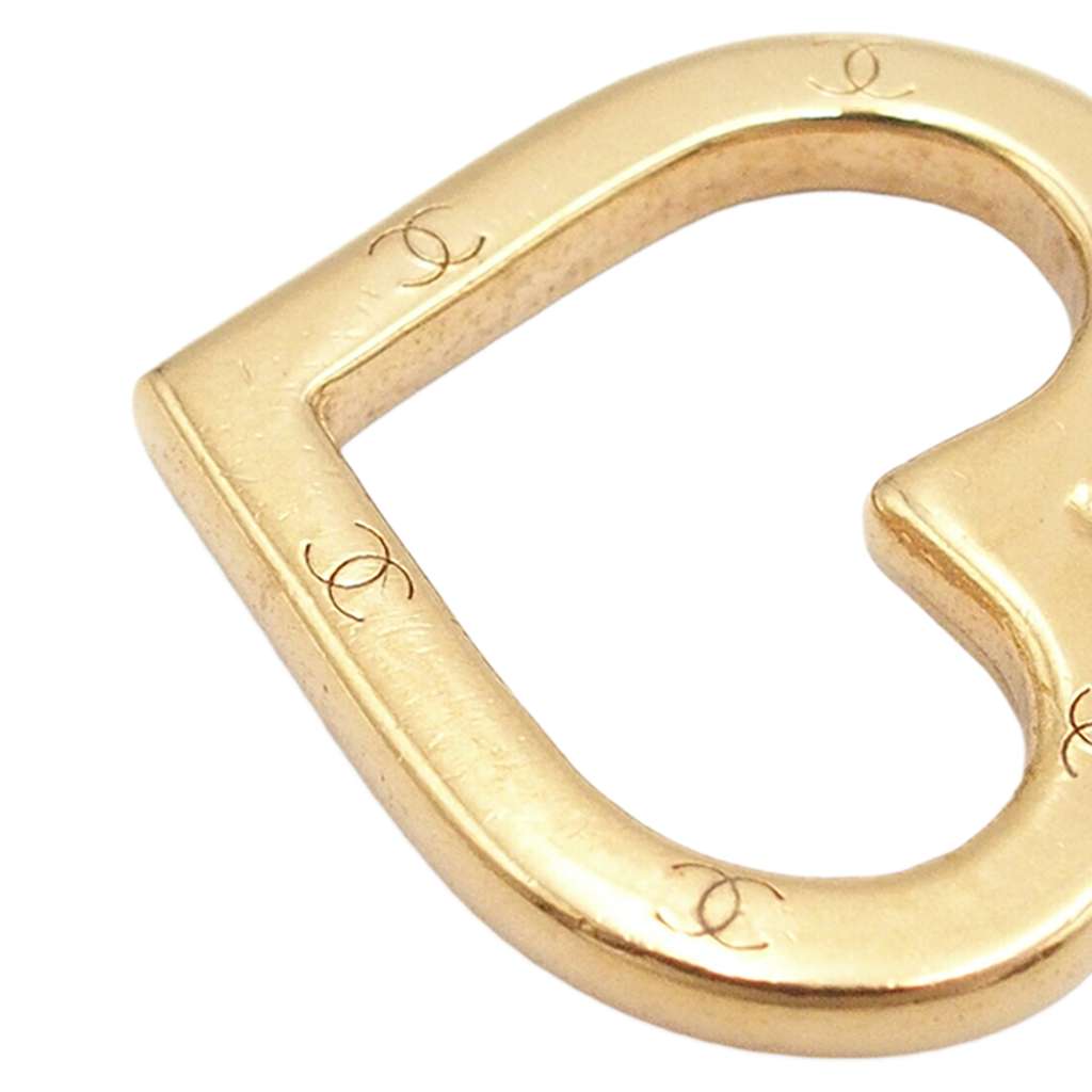 Chanel Gold Plated CC and Heart Pendant Necklace - 5