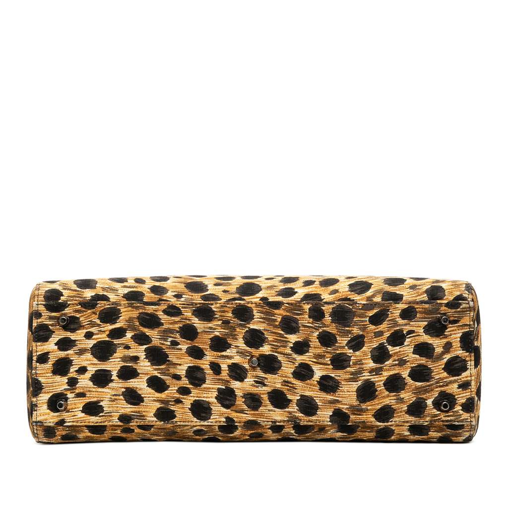 Dior Large Canvas Leopard Print Lady Dior - 3