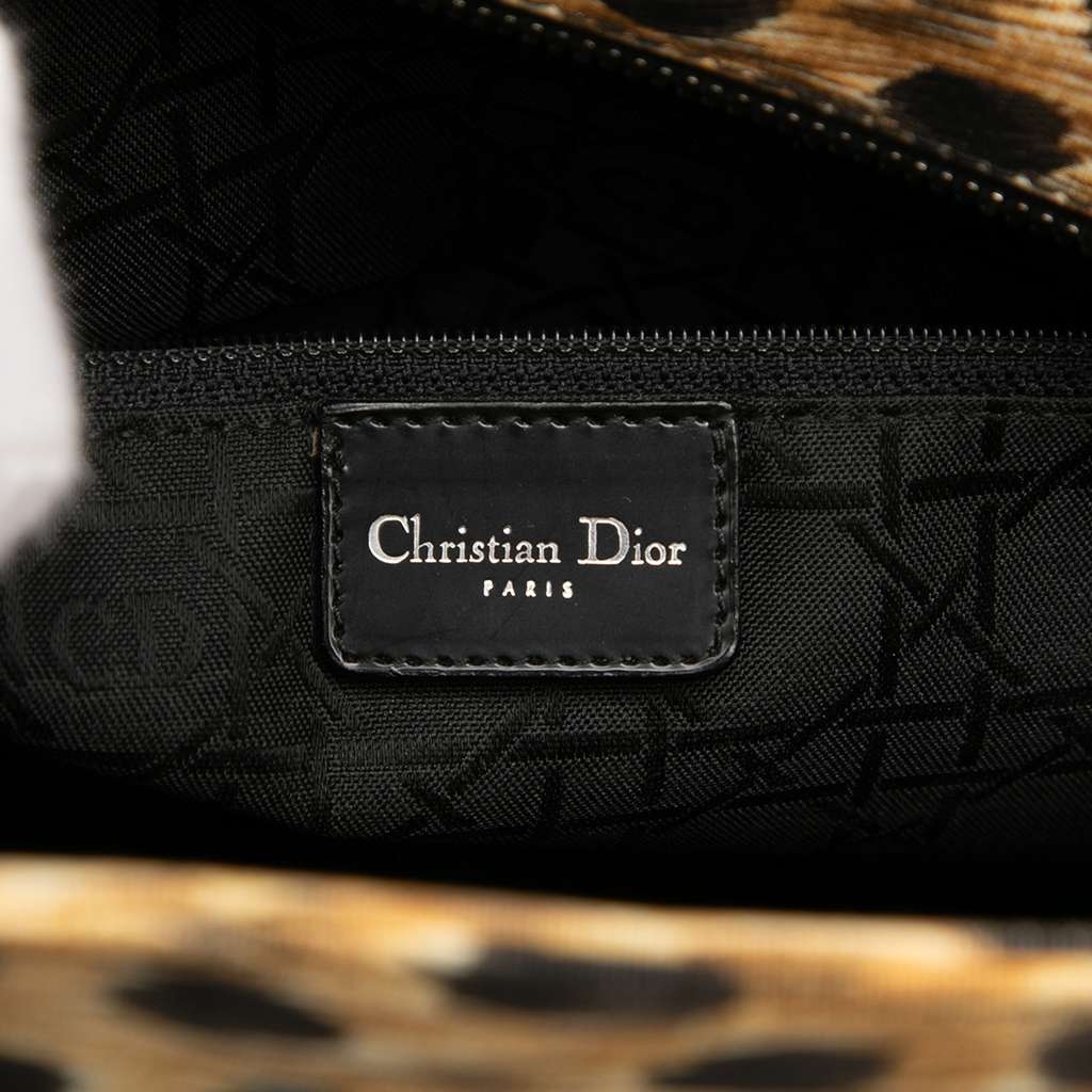 Dior Large Canvas Leopard Print Lady Dior - 5