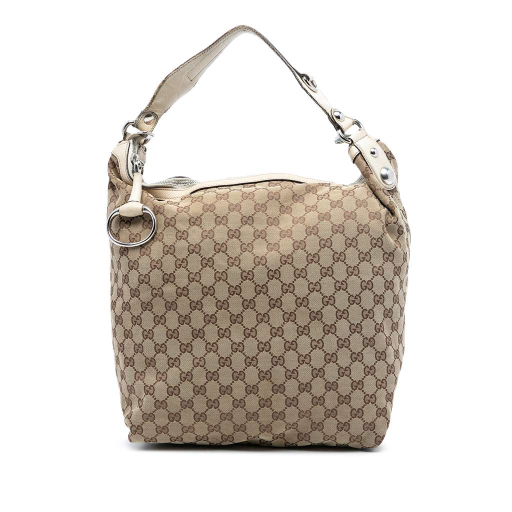 Gucci Large GG Canvas Icon Bit Hobo