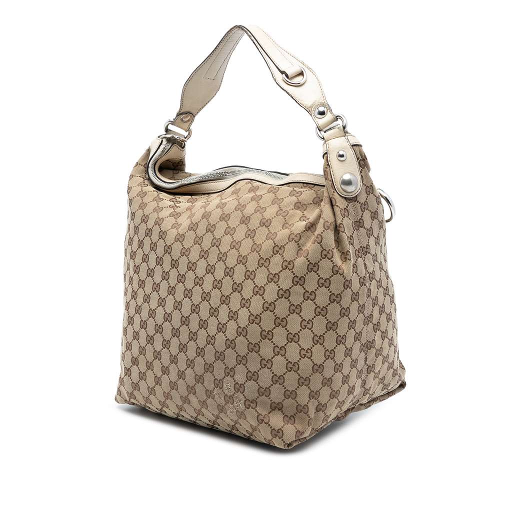 Gucci Large GG Canvas Icon Bit Hobo - 2