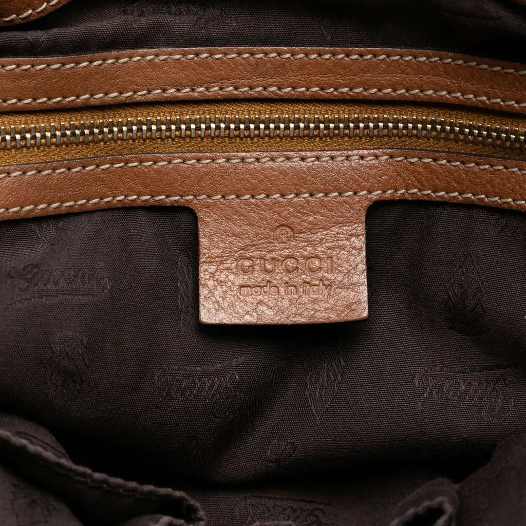 Gucci Large GG Canvas GG Charm Tote Brown Canvas Very good - Box View