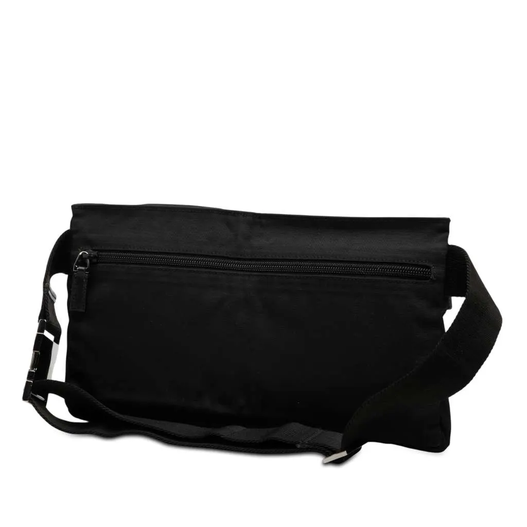Gucci Nylon Double Pocket Belt Bag Black Very good - Back View