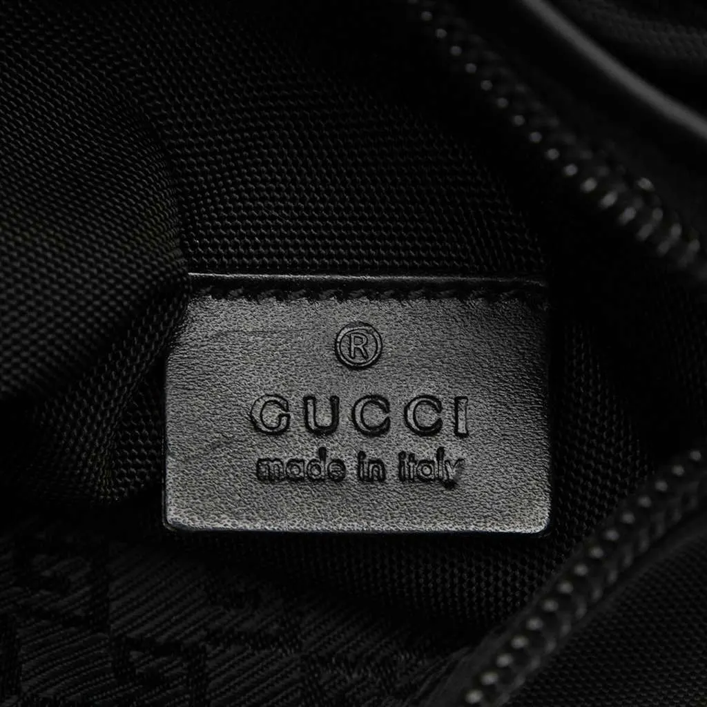 Gucci Nylon Double Pocket Belt Bag Black Very good - Box View