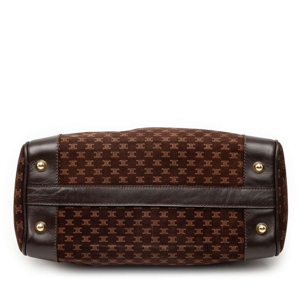 Celine Macadam Suede Boston Bag - 3