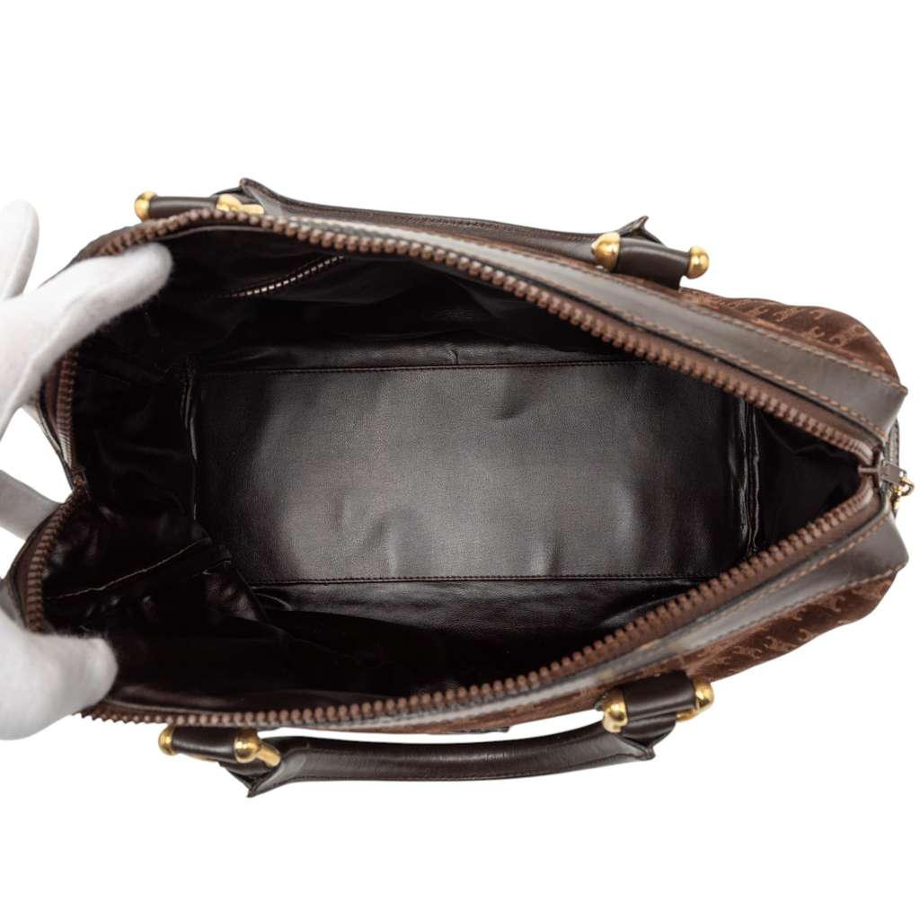 Celine Macadam Suede Boston Bag - 4