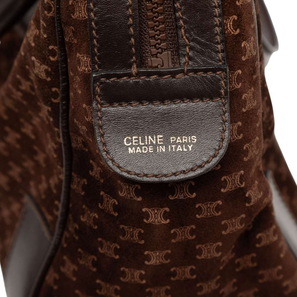 Celine Macadam Suede Boston Bag - 5