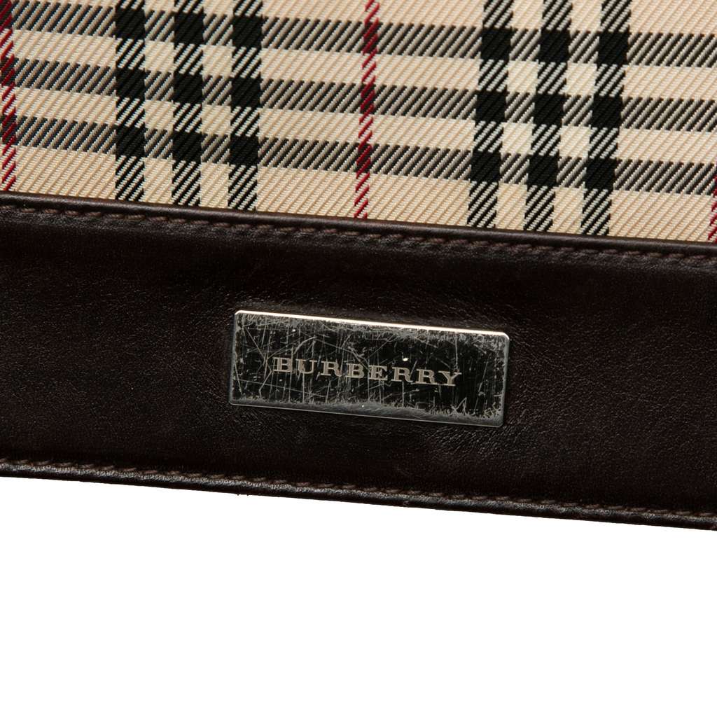Burberry House Check Canvas Flap Crossbody - 5