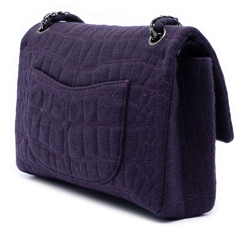 Chanel Quilted Jersey Coco Croc Reissue 2.55 Double Flap 226 - 2