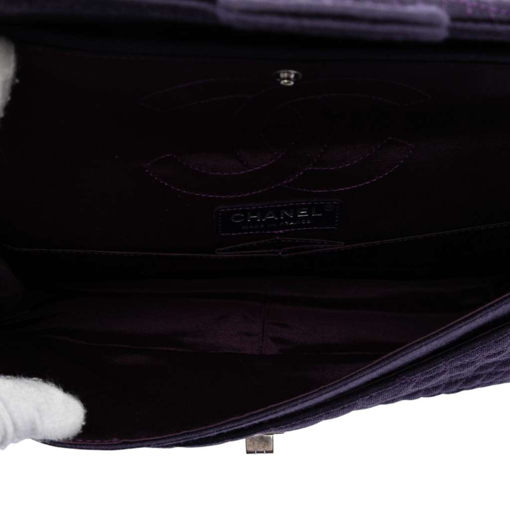 Chanel Quilted Jersey Coco Croc Reissue 2.55 Double Flap 226 - 4