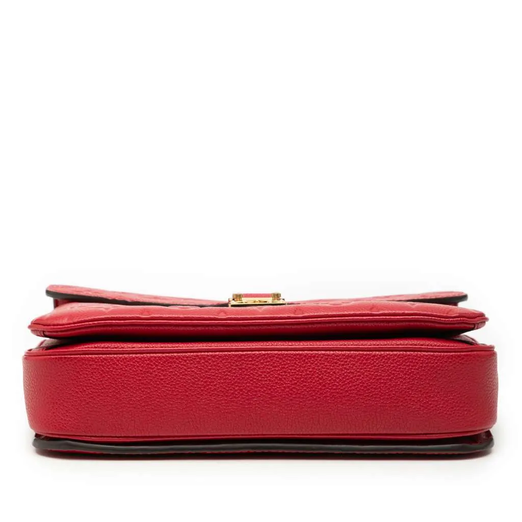 Louis Vuitton Monogram Empreinte Pochette Metis Red Leather Good - Inside View