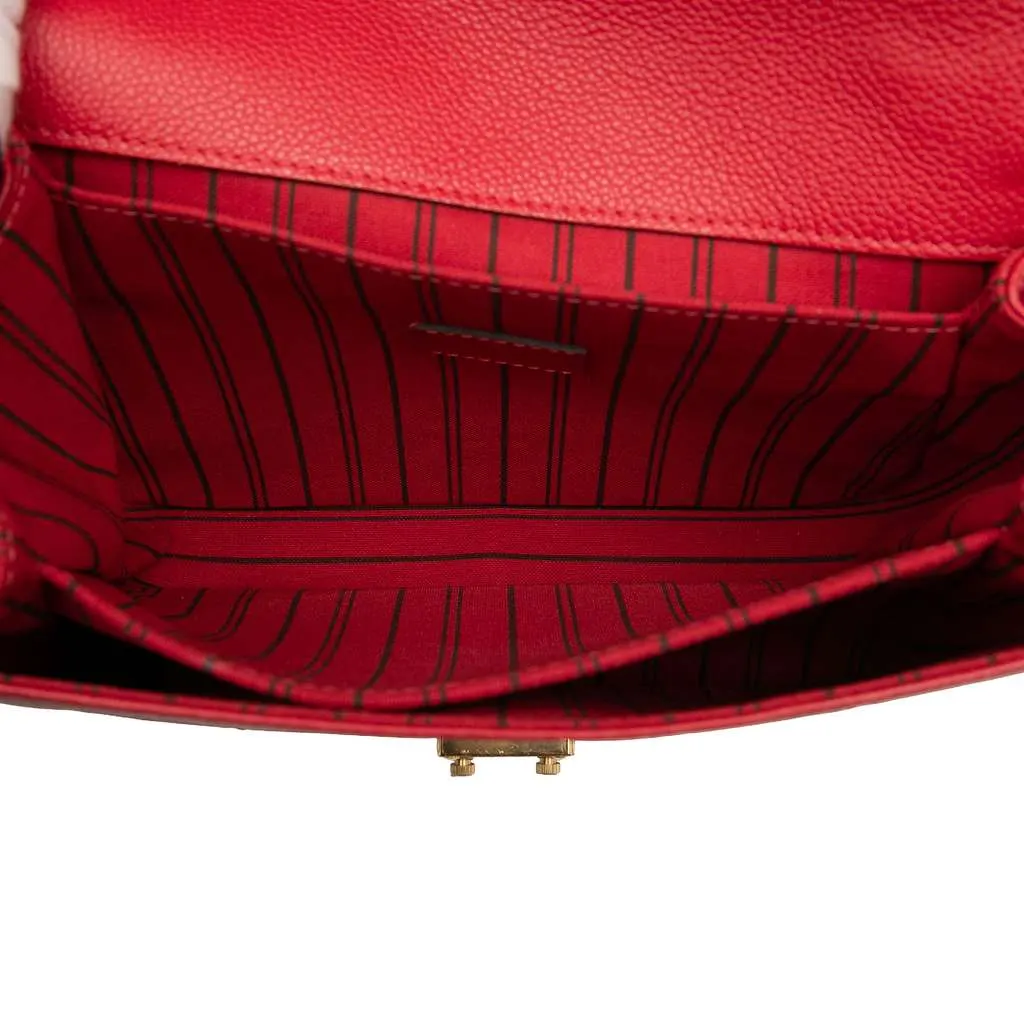 Louis Vuitton Monogram Empreinte Pochette Metis Red Leather Good - Model View