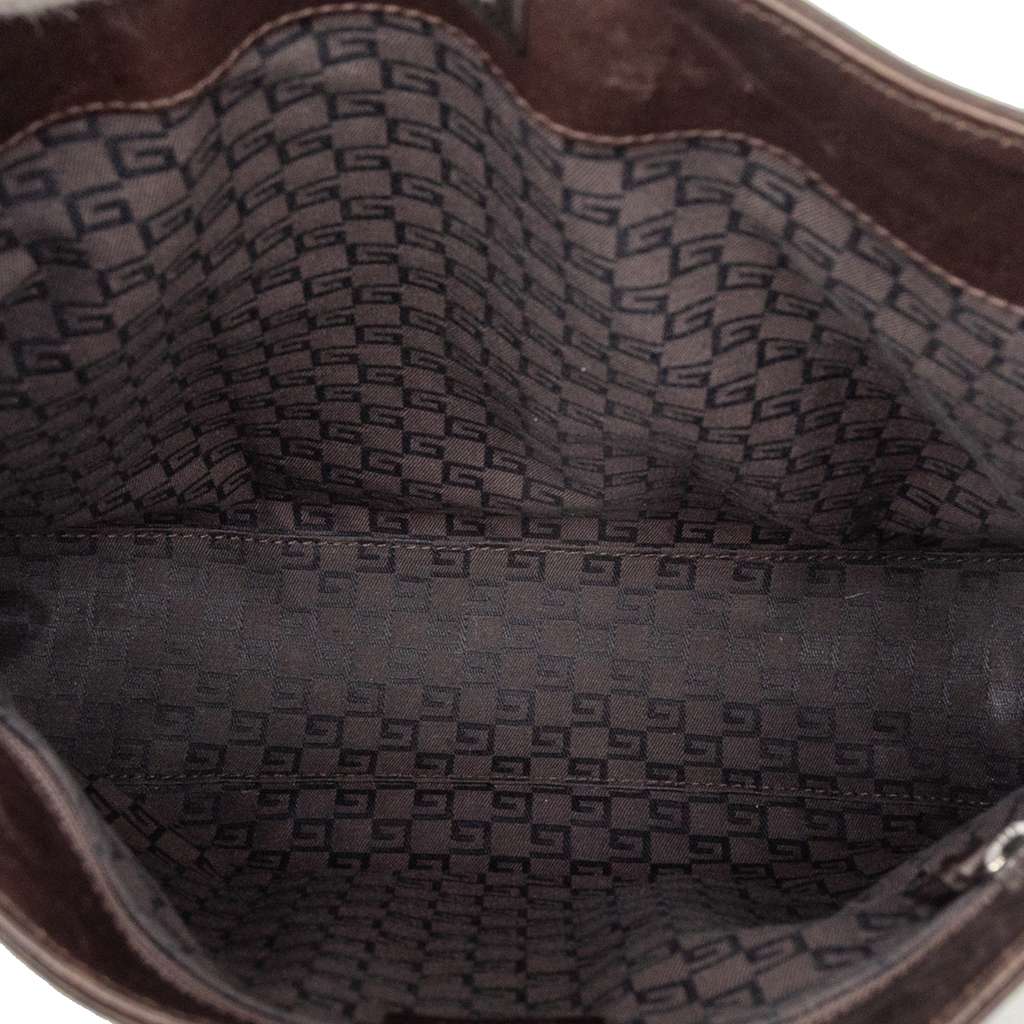 Gucci Suede Web Shoulder Bag - 4