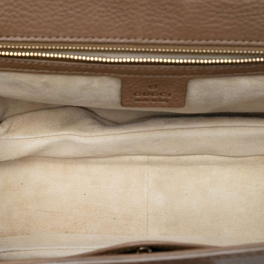 Gucci Medium Leather New Bamboo Satchel - 4