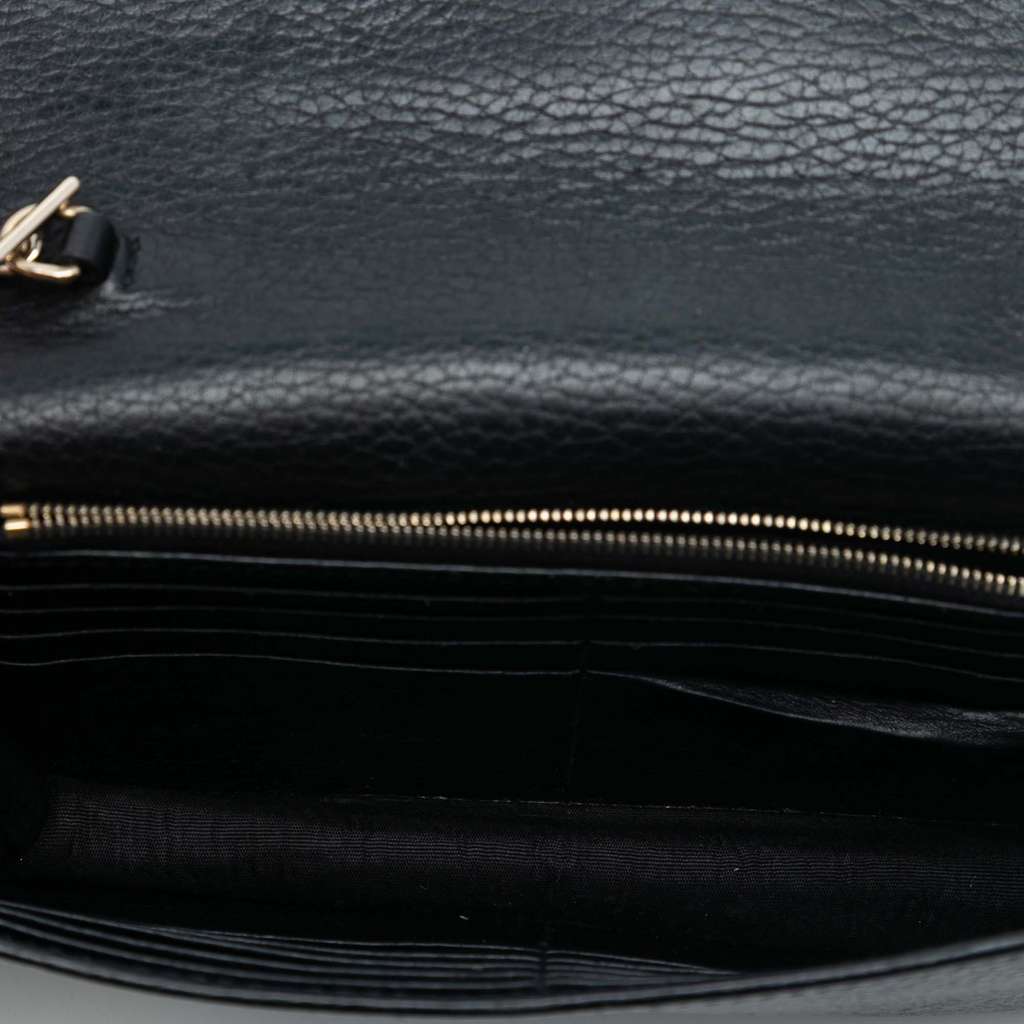 Gucci Leather Interlocking G Dollar Wallet on Chain - 4