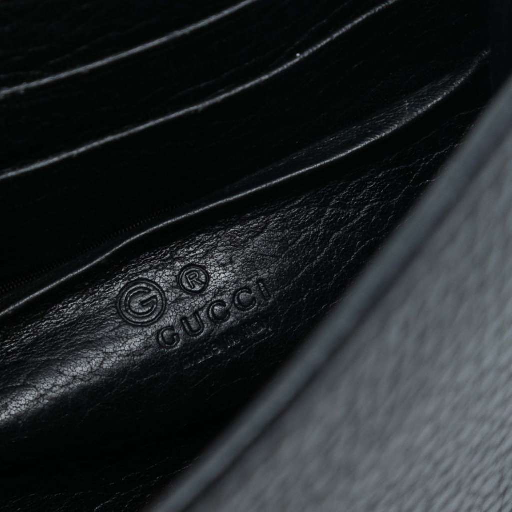 Gucci Leather Interlocking G Dollar Wallet on Chain - 5