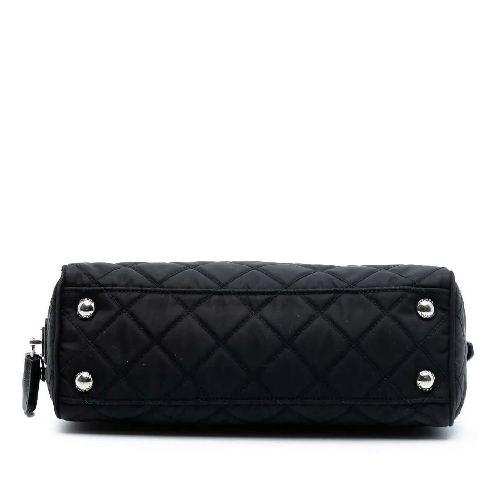 Prada Impuntu Tessuto Chain Crossbody Black Good - Inside View