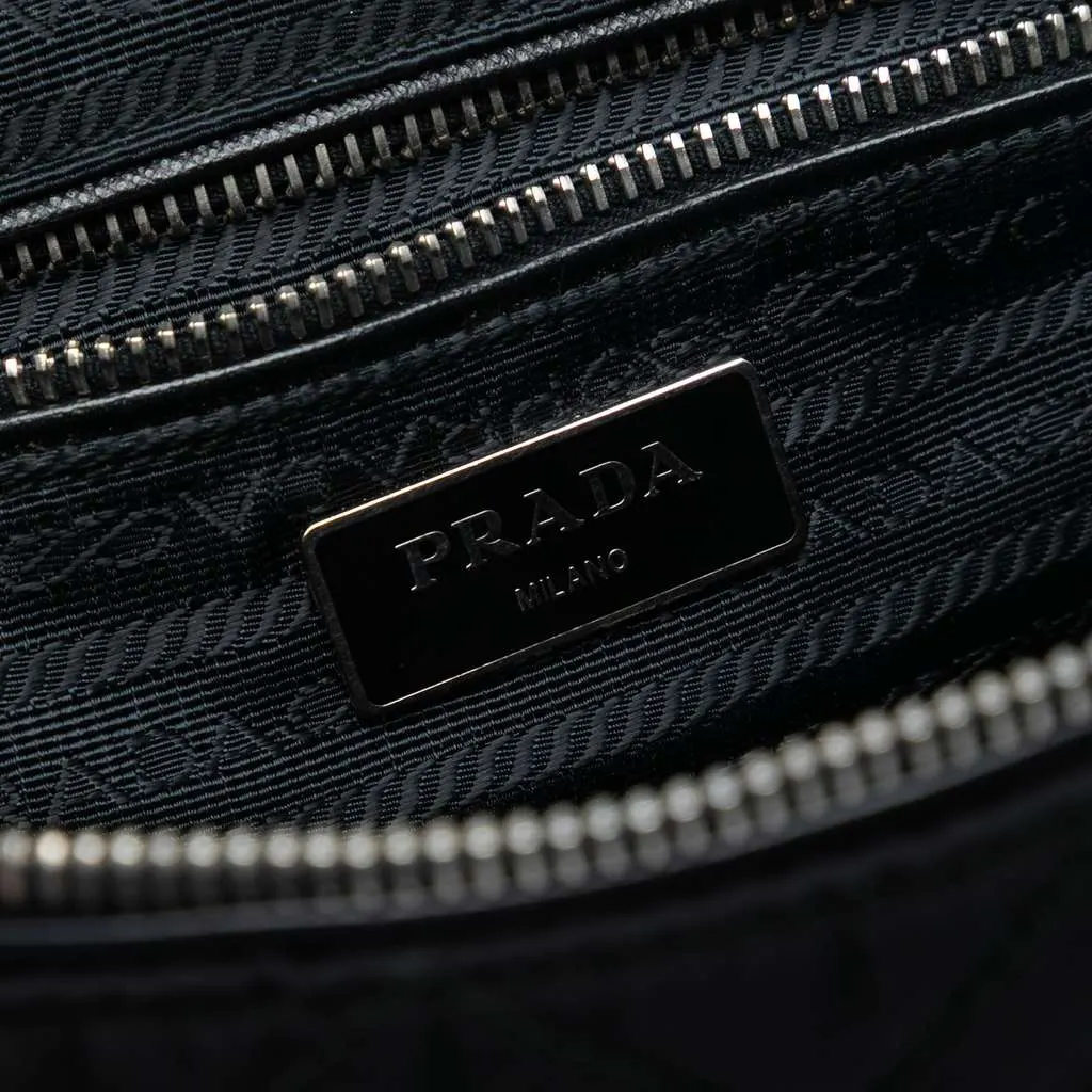 Prada Impuntu Tessuto Chain Crossbody Black Good - Box View