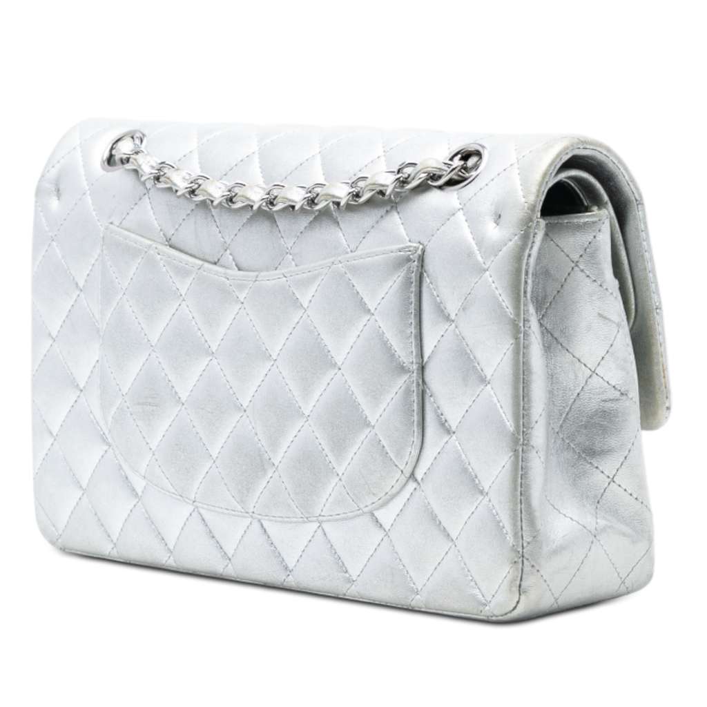 Chanel Medium Classic Metallic Lambskin Double Flap - 2