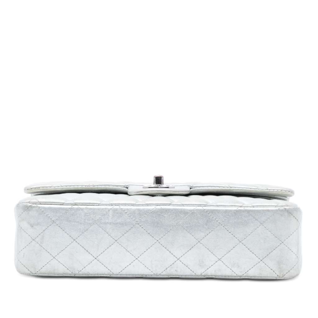 Chanel Medium Classic Metallic Lambskin Double Flap - 3