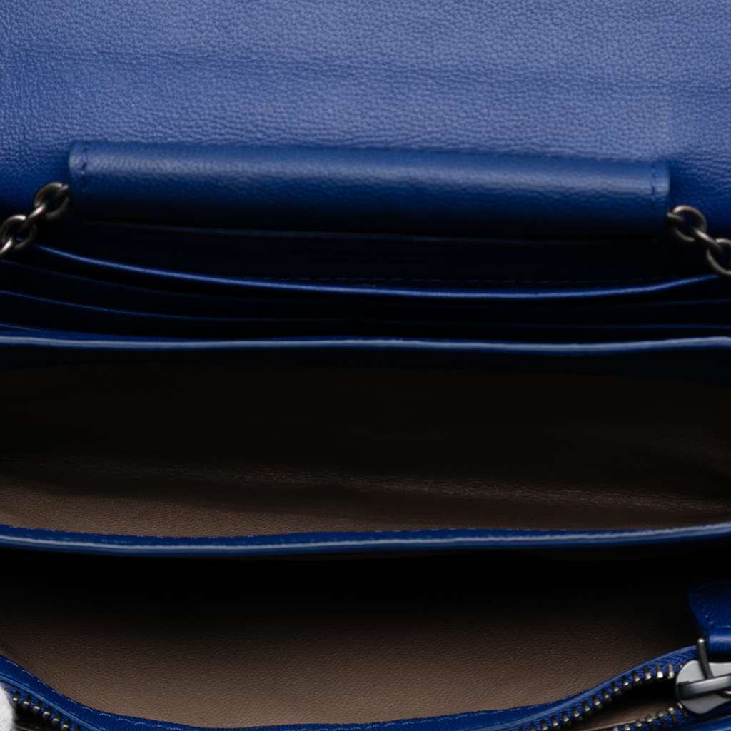 Bottega Veneta Nappa Intercciato Flap Wallet on Chain - 4
