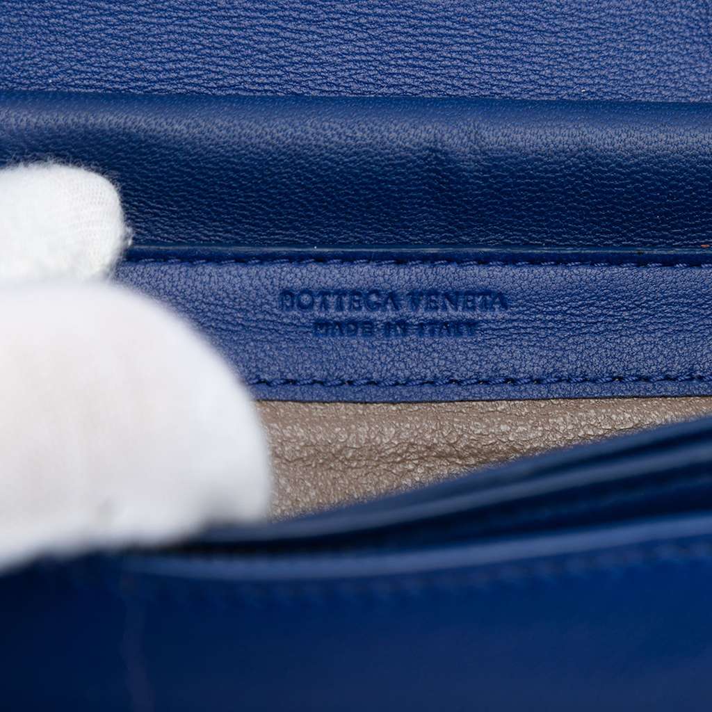 Bottega Veneta Nappa Intercciato Flap Wallet on Chain - 5