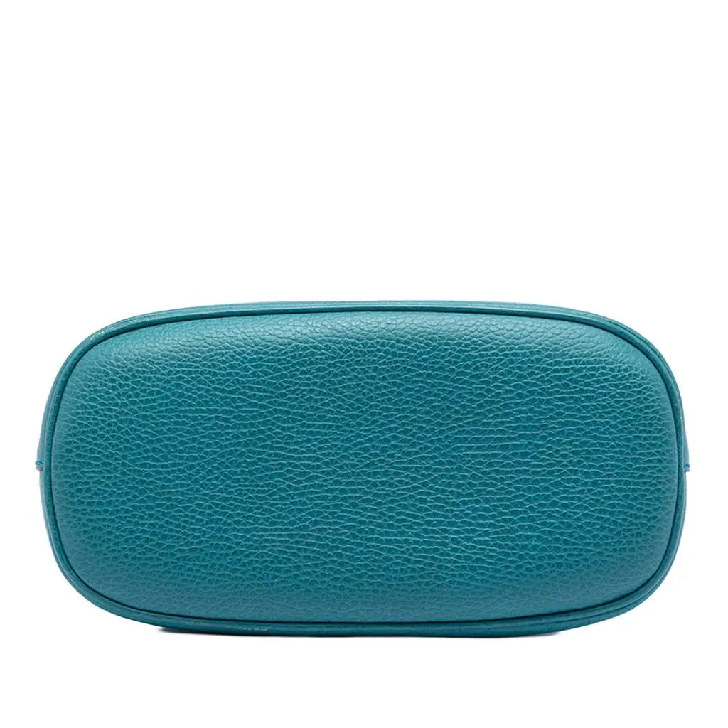 Gucci Small Dollar Calfskin GG Charm Dome Satchel Blue Leather Very good - Inside View