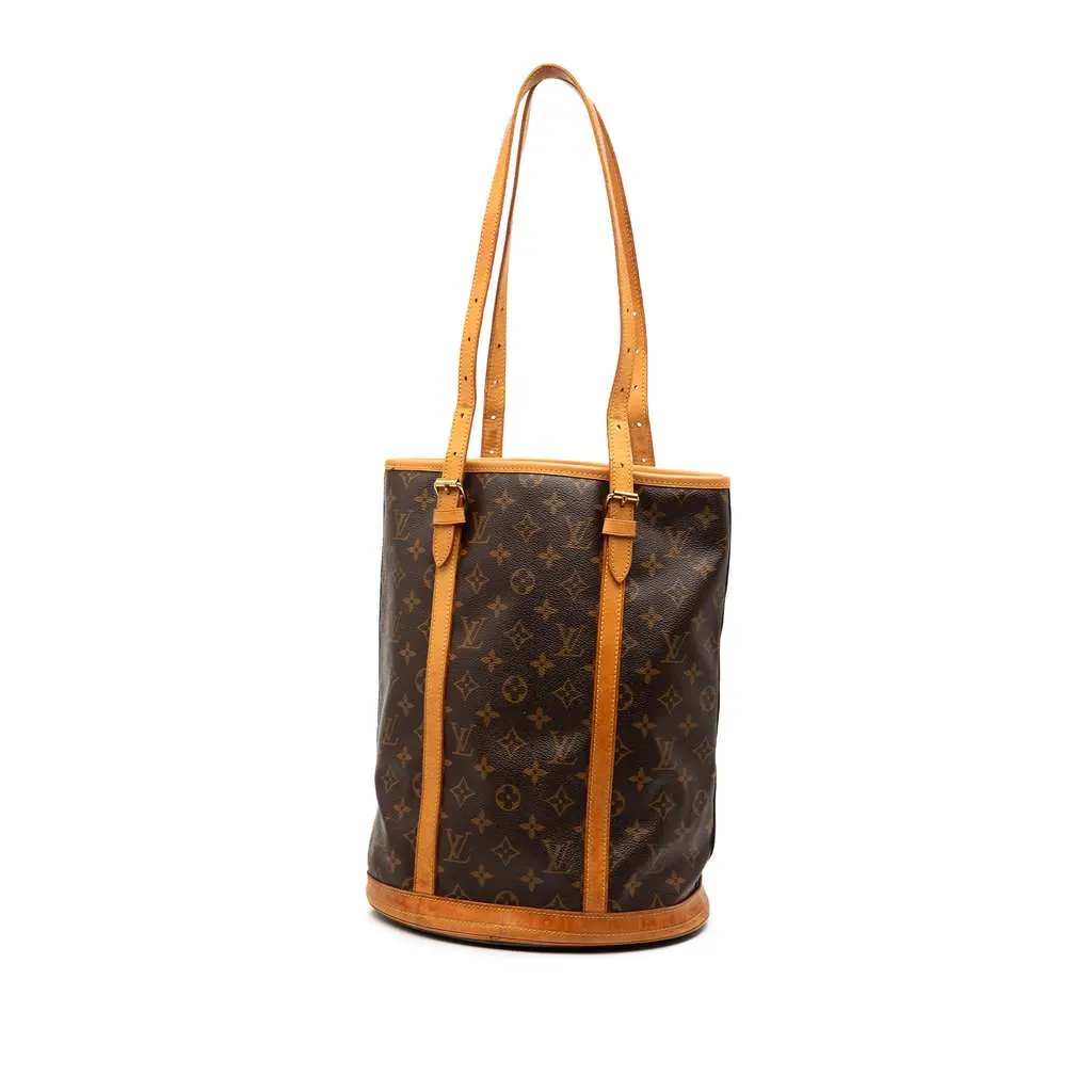 Louis Vuitton Monogram Bucket GM Brown Good - Back View