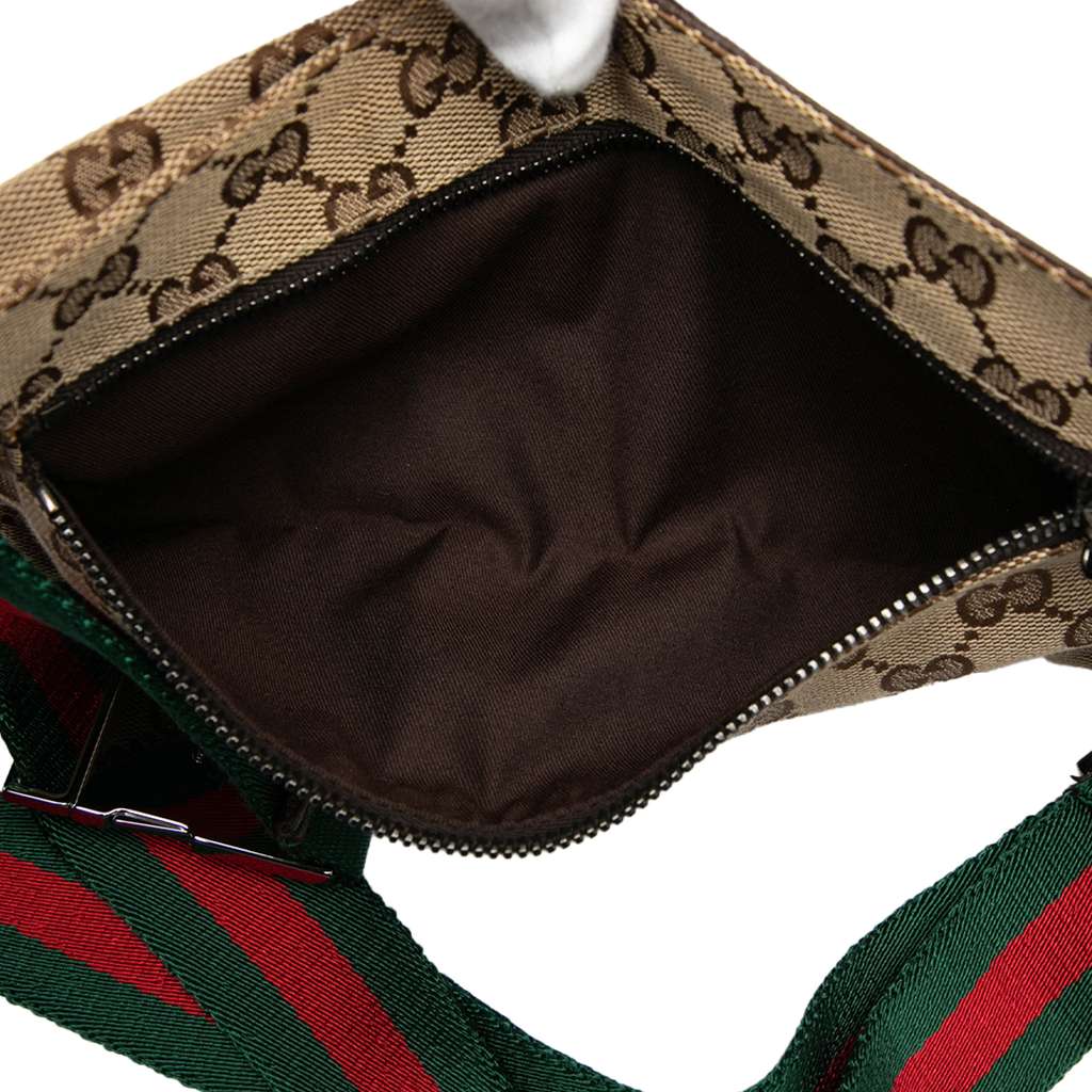 Gucci GG Canvas Web Double Pocket Belt Bag - 4