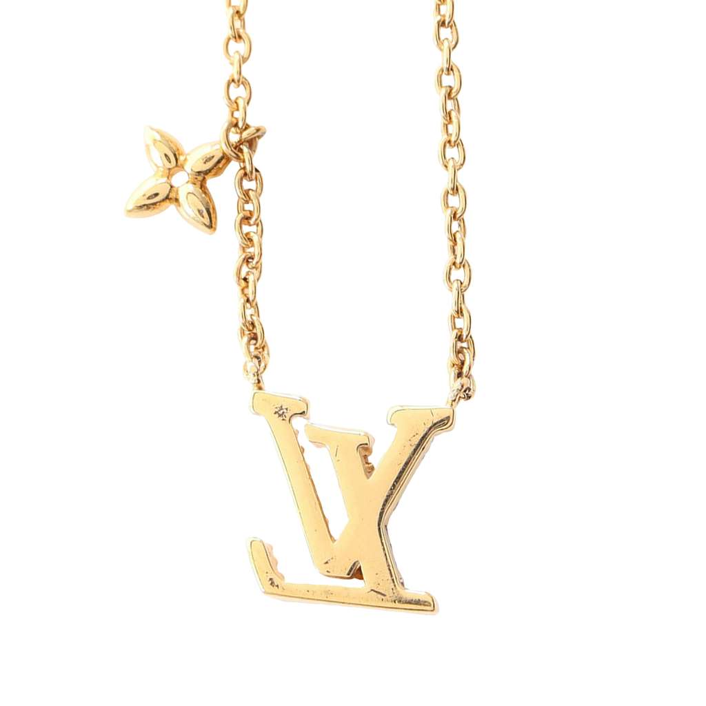 Louis Vuitton Gold Plated Crystal LV Iconic Necklace - 3