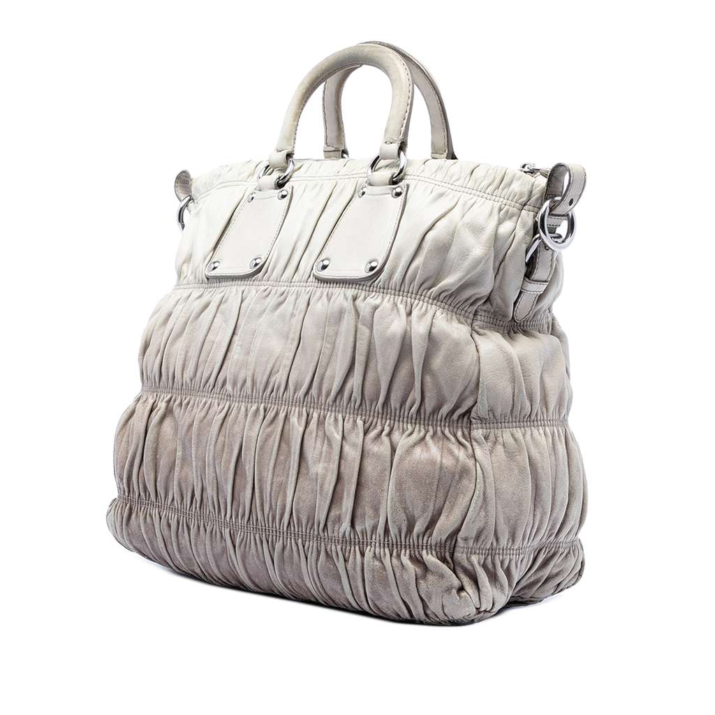 Prada Nappa Gaufre Ombre Satchel - 2