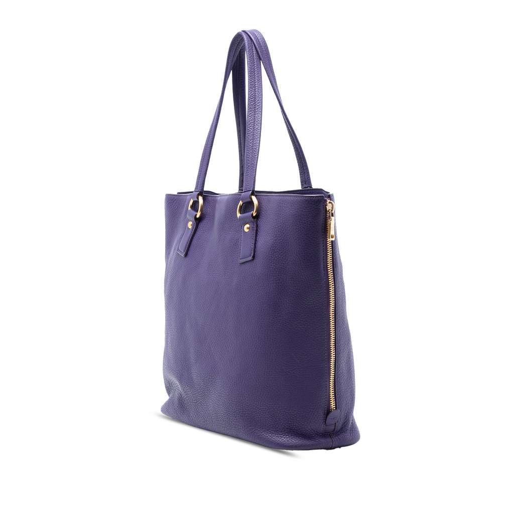 Prada Vitello Daino Side Zip Tote - 2