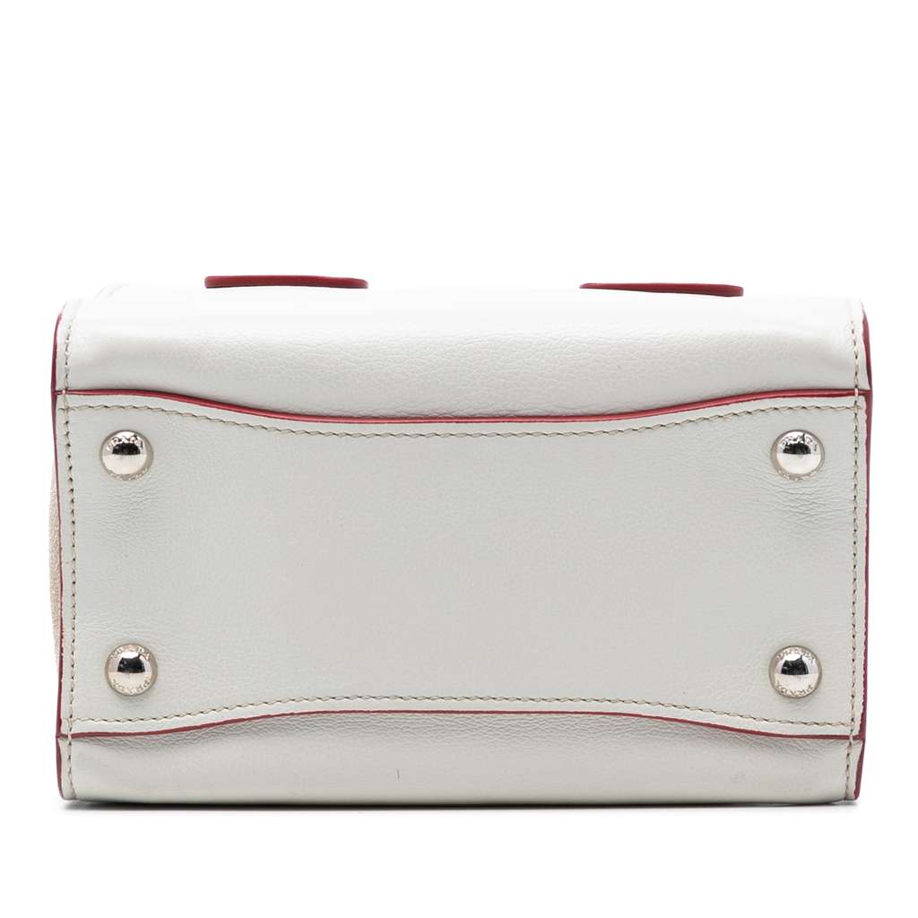 Prada Mini Scamosciato Trimmed Glace Calf Twin Pocket Satchel - 3