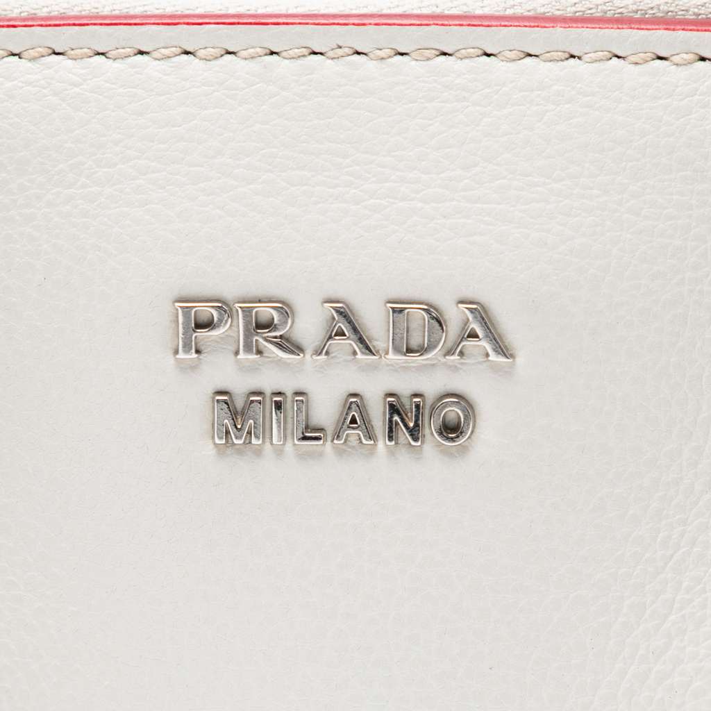 Prada Mini Scamosciato Trimmed Glace Calf Twin Pocket Satchel - 5