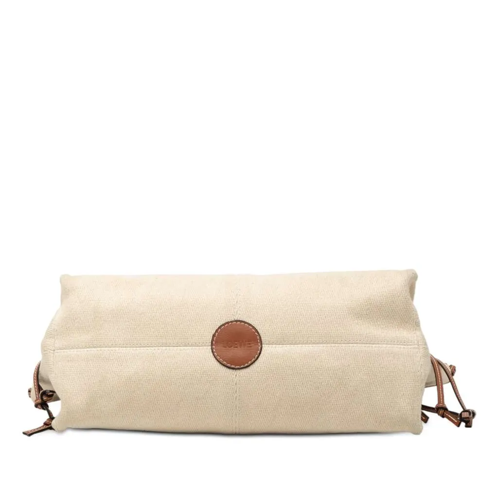 Loewe Small Canvas Cushion Tote Brown Canvas Very good - Inside View