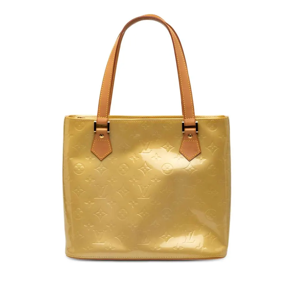 Louis Vuitton Monogram Vernis Houston Yellow Leather Very good - Front View