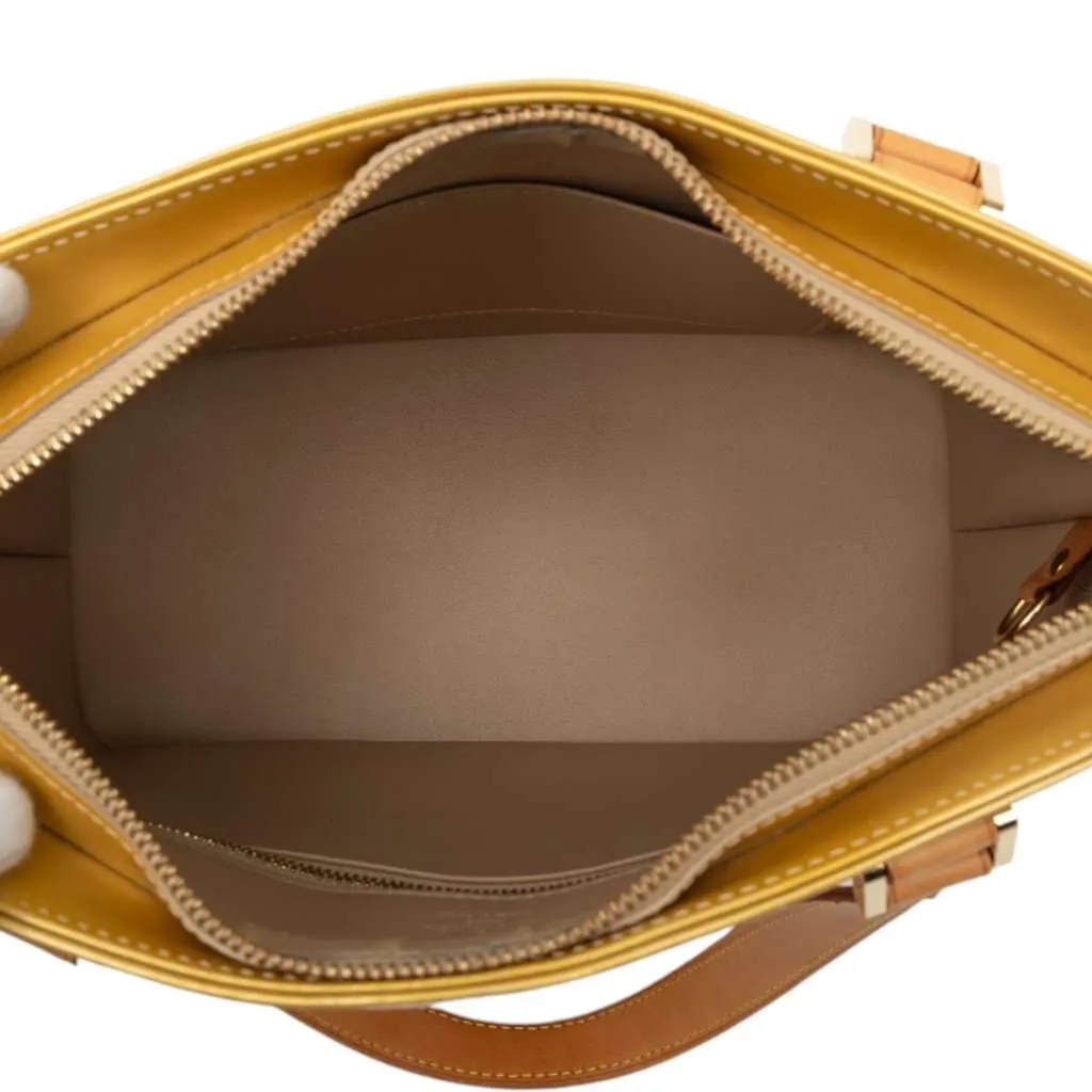 Louis Vuitton Monogram Vernis Houston Yellow Leather Very good - Model View