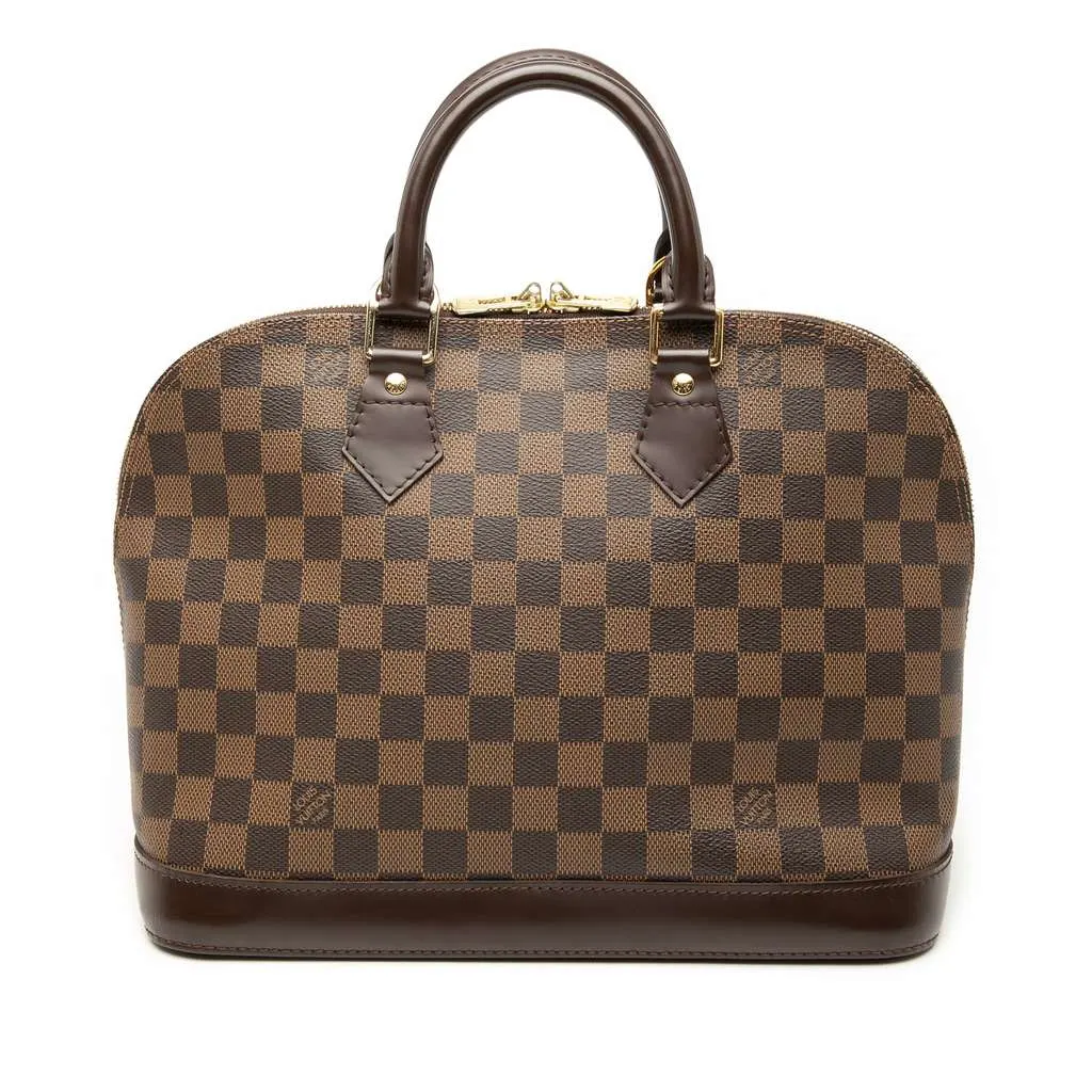 Louis Vuitton Damier Ebene Alma PM Brown Good - Front View