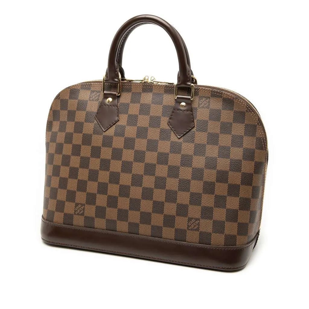 Louis Vuitton Damier Ebene Alma PM Brown Good - Back View