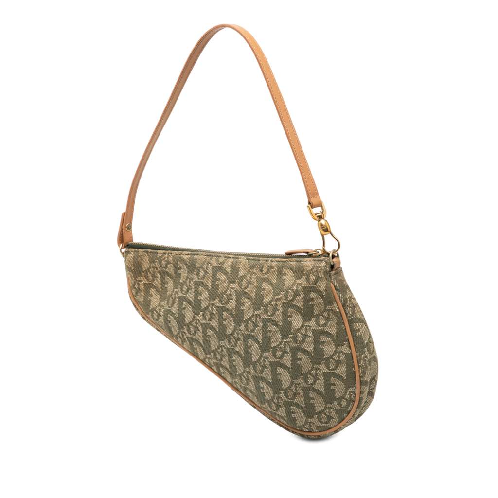 Dior Mini Diorissimo Canvas Saddle Pochette - 2