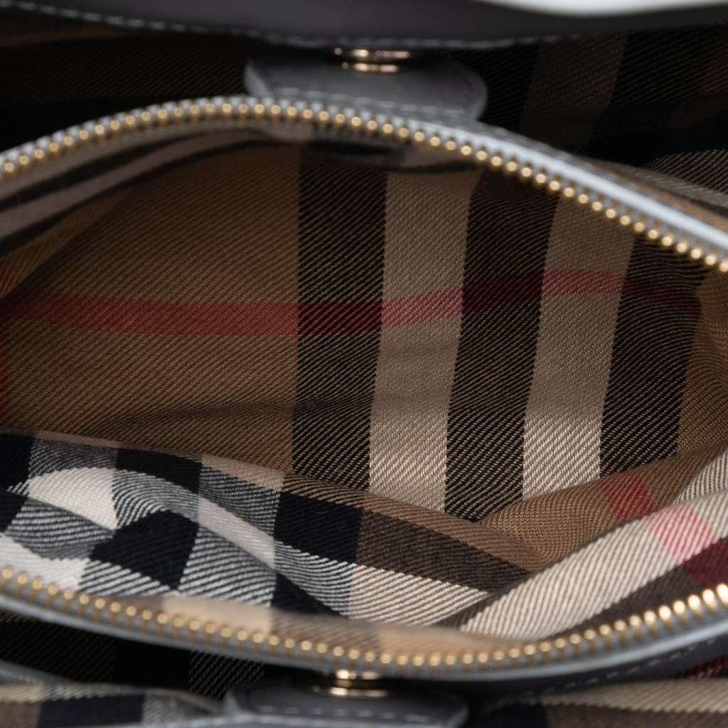 Burberry Medium Leather and House Check Banner Satchel - 4