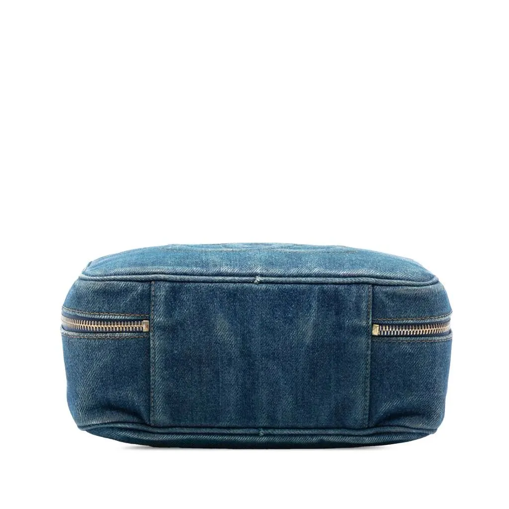 Chanel CC Denim Vanity Bag Blue Denim Very good - Inside View