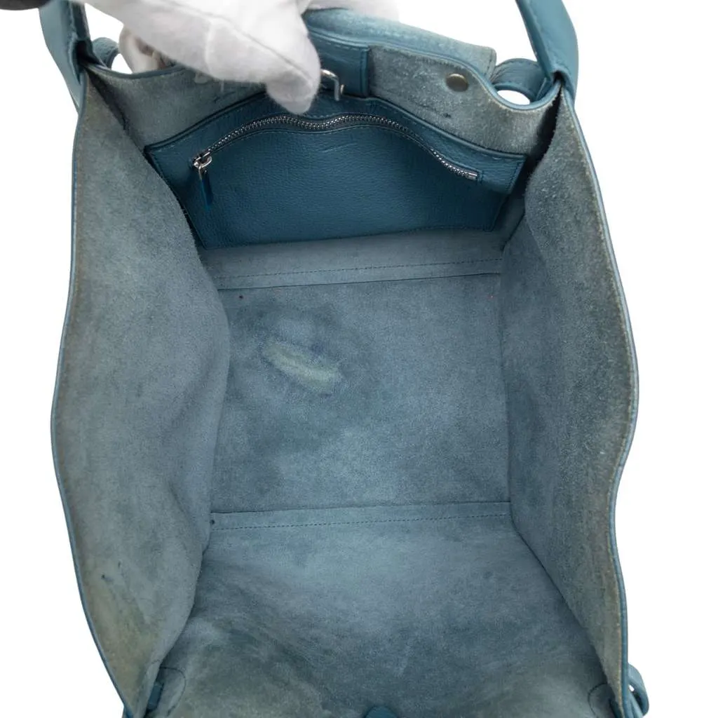 Celine Small Grained Calfskin Big Bag Blue Leather Very good - Model View