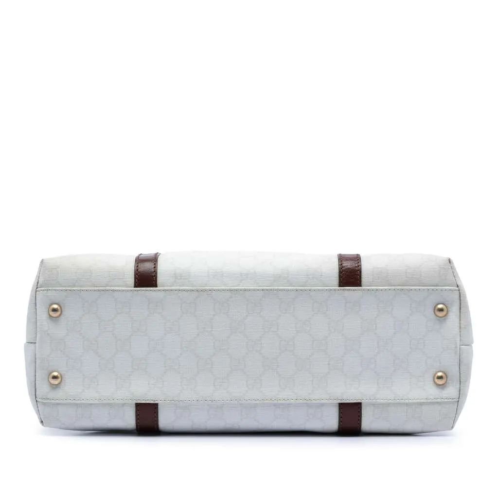 Gucci GG Supreme Tote White Canvas Very good - Inside View