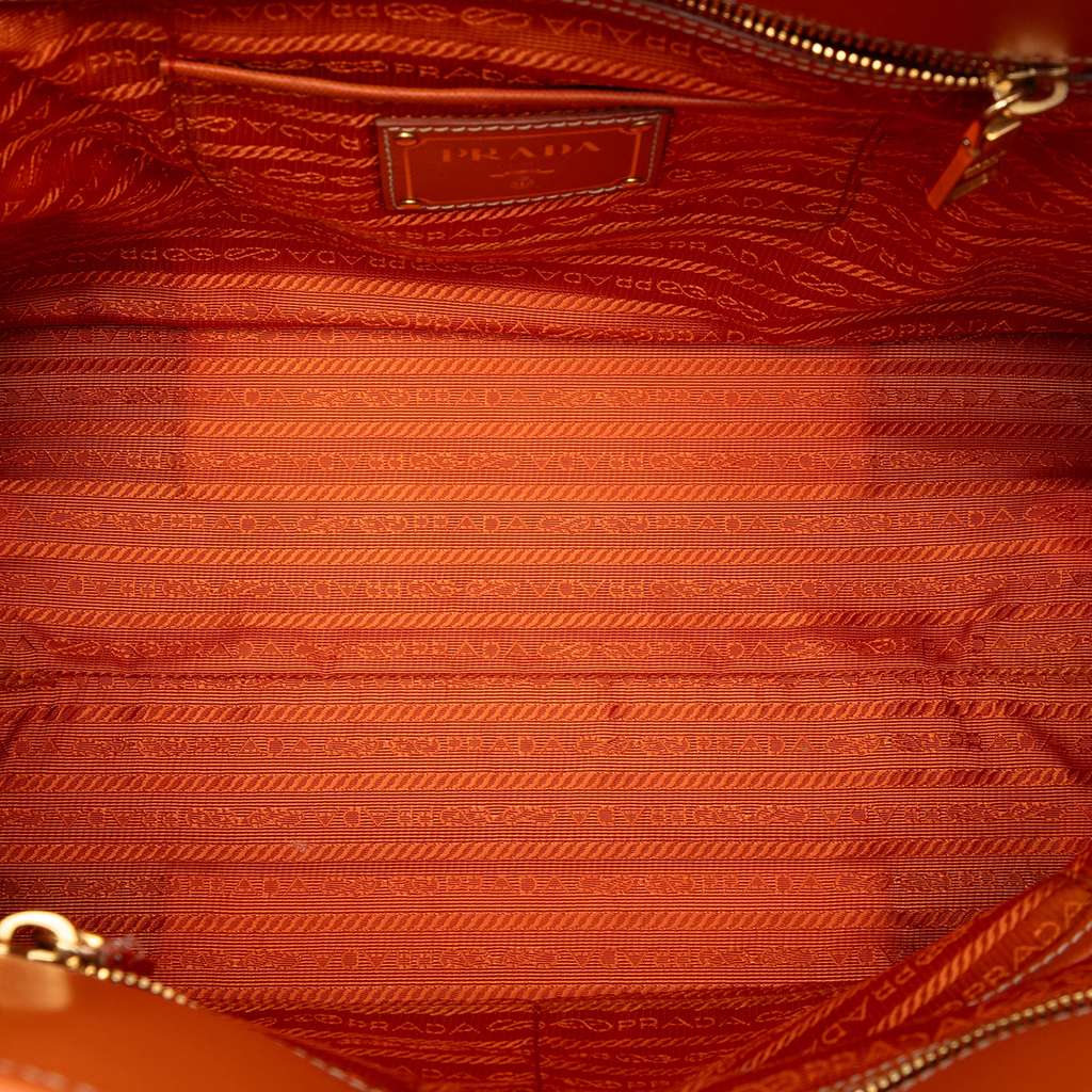 Prada Saffiano Trimmed Canvas Canapa Satchel - 4