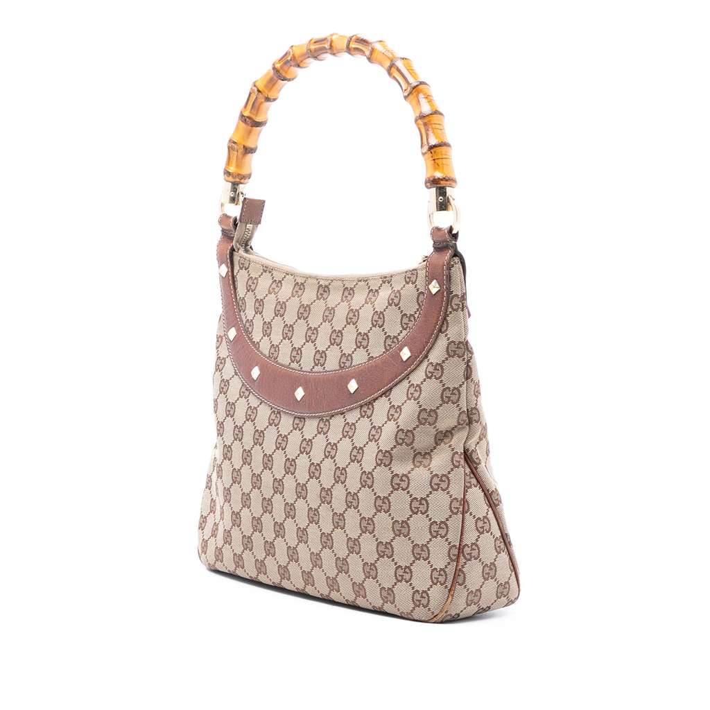 Gucci GG Canvas Bamboo Anita Handbag - 2