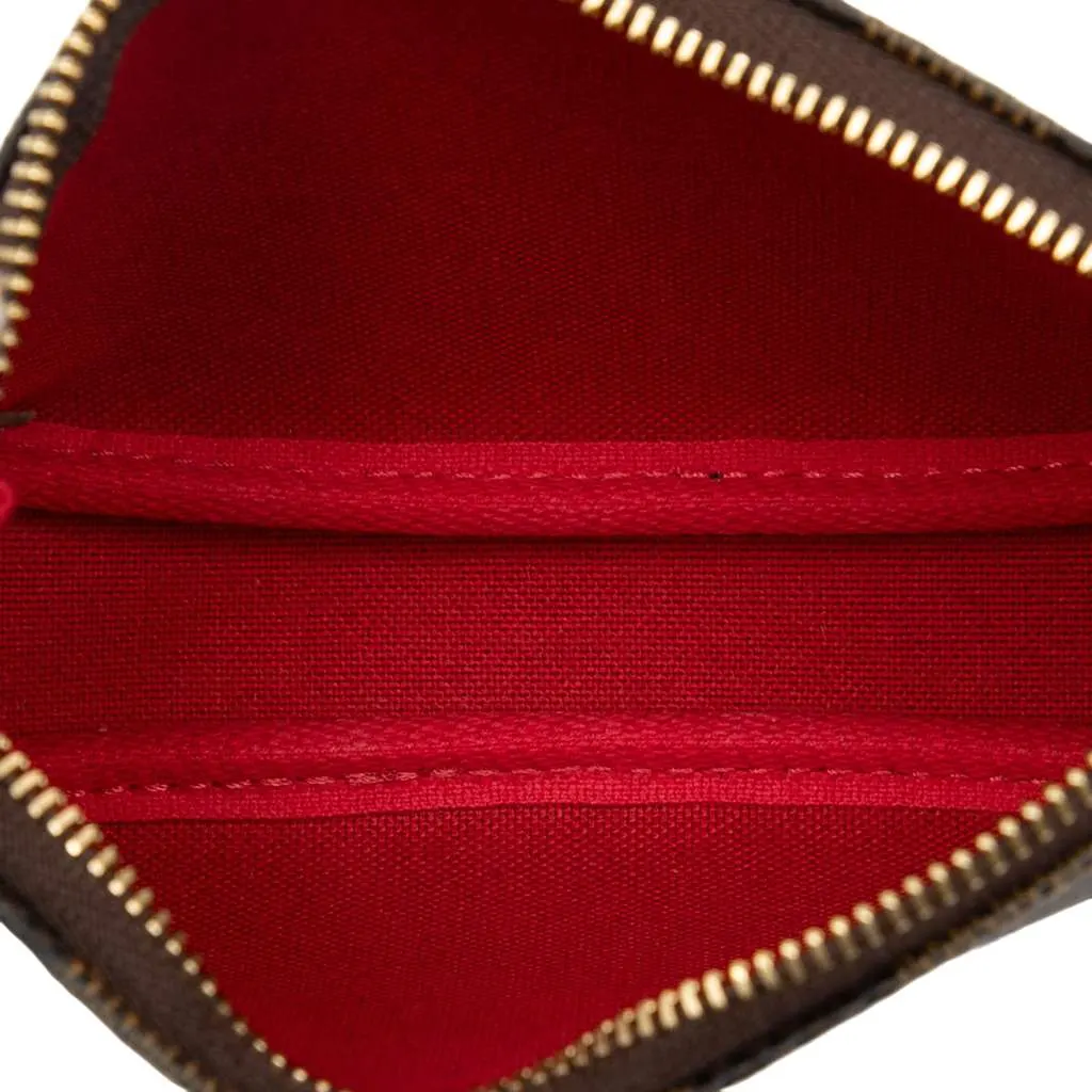 Louis Vuitton Damier Ebene Mini Pochette Accessoires Brown Very good - Model View