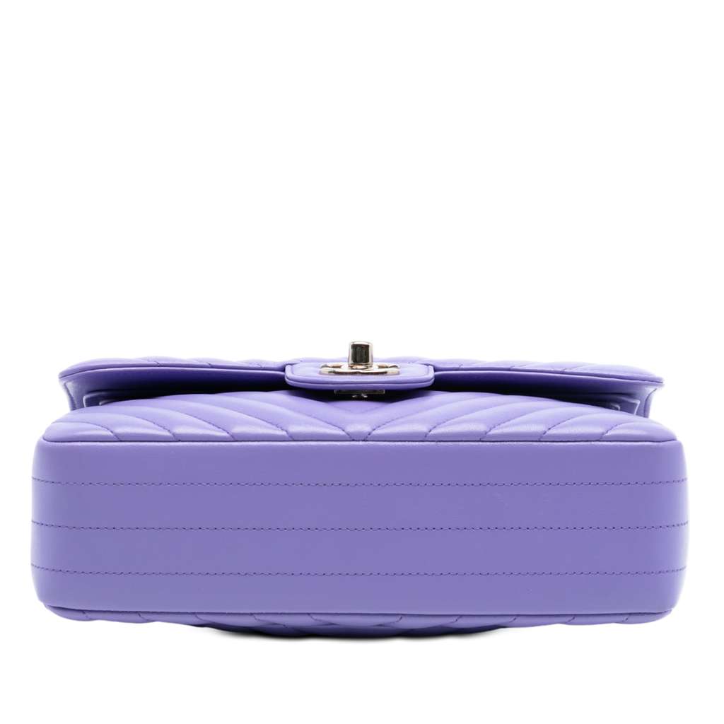 Chanel Small Classic Chevron Lambskin Double Flap - 3