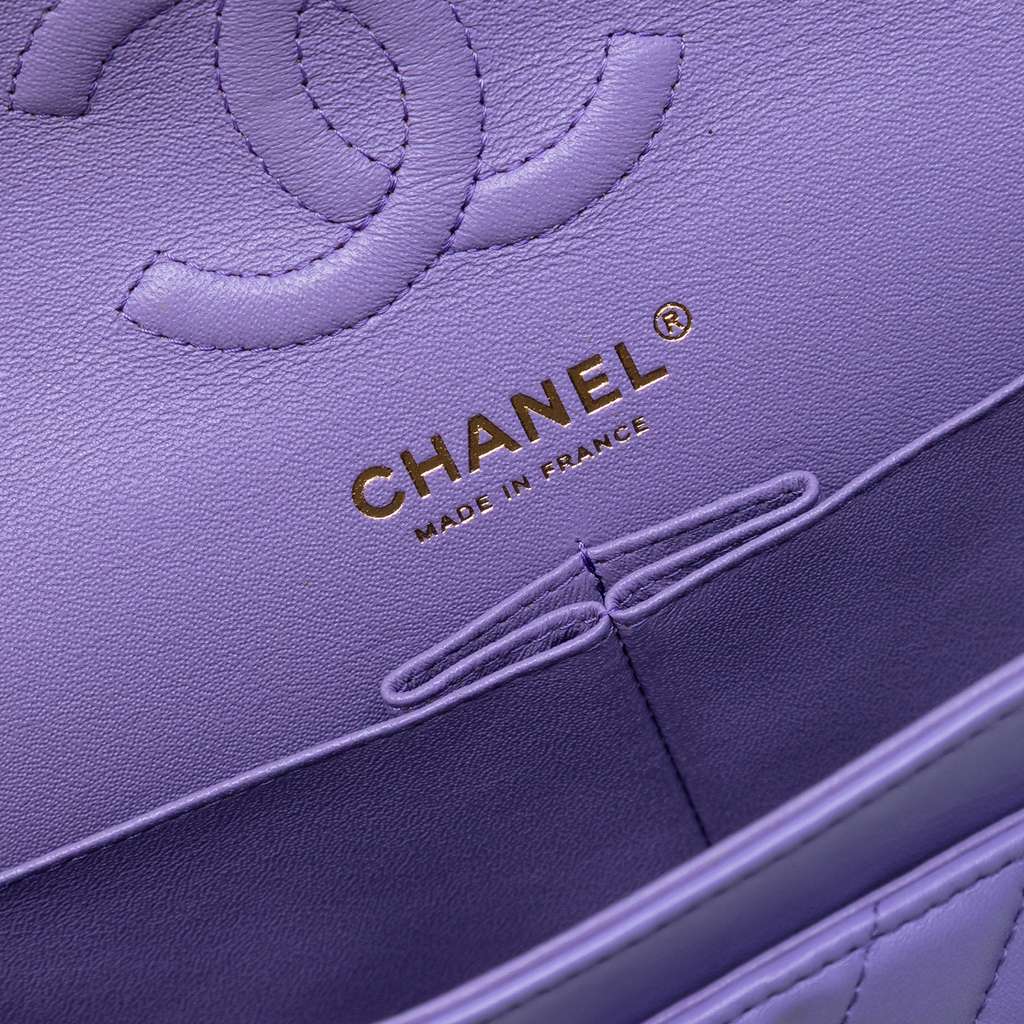 Chanel Small Classic Chevron Lambskin Double Flap - 5